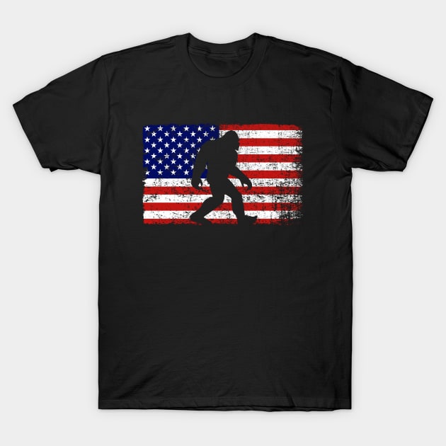 Bigfoot American Flag Vintage Independence Day Gift T-Shirt by Dianeursusla Clothes